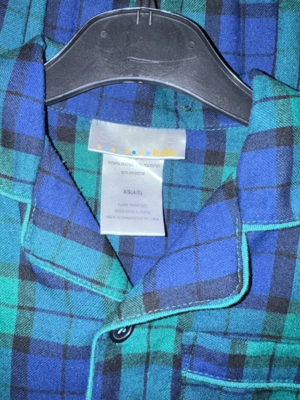 Saint Eve Kids Navy/blue Plaid Pajamas
